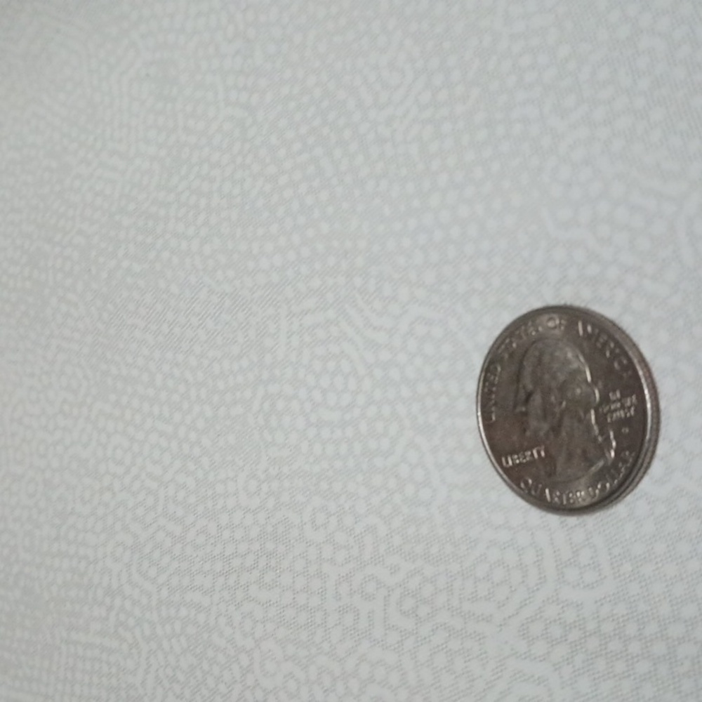 1.5yd Dimples Snow 1867-WW Andover Fabrics White-On-White Blender *Minor spots*